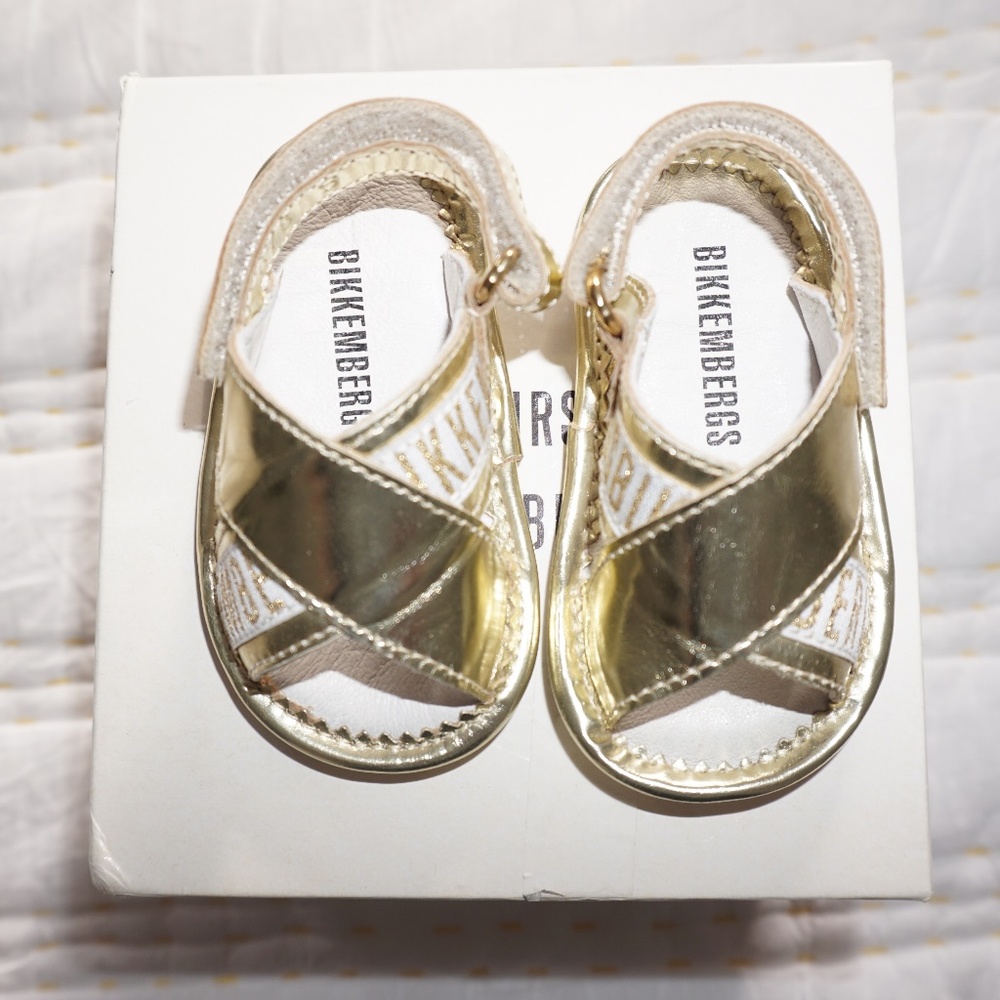 My First Bikkembergs Baby Soccer Sandal Glow Gold EU 17
